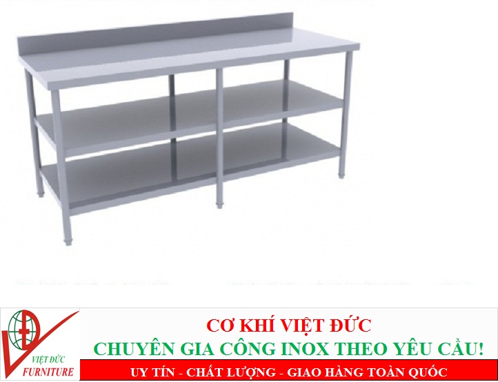 Bàn Bếp Inox 3 Tầng Có Gáy B-72 1 1
