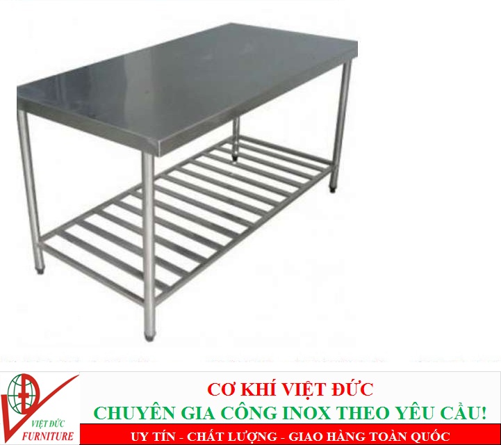 Bàn Bếp Inox 2 Tầng Có Kệ Thanh B-94 1 1