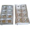 Khay inox đựng topping giữ nhiệt 1
