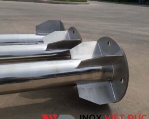 bản mã cột cờ inox 5m dày 10mm