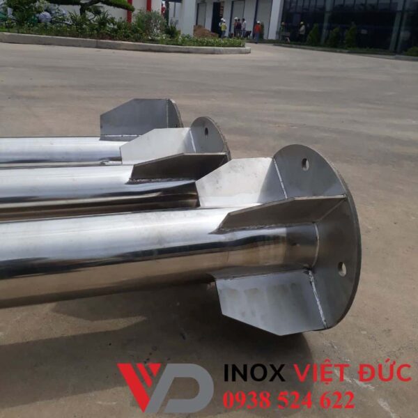 bản mã cột cờ inox 5m dày 10mm