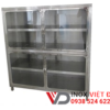 Tủ bếp inox cánh kính