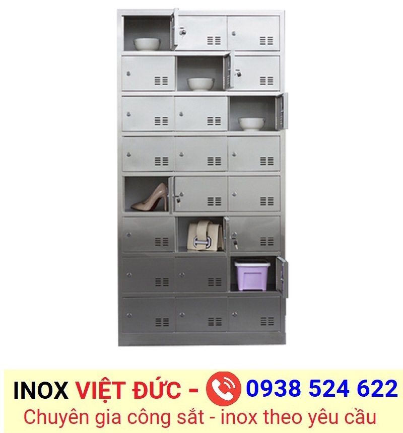 Tủ Locker 24 Ngăn Inox 304