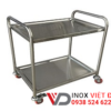 Xe đẩy 2 tầng inox 304