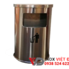 thùng rác inox bán nguyệt
