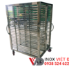 xe đẩy khay cơm inox 304