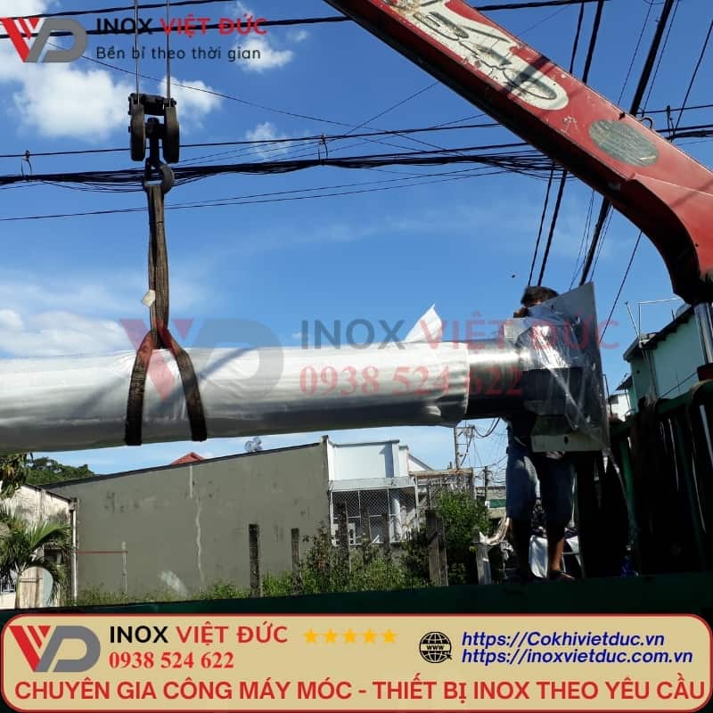 Cột Cờ Inox Ngoài Trời Cao 17M 18 lắp đặt cột cờ inox 304 cao 17m