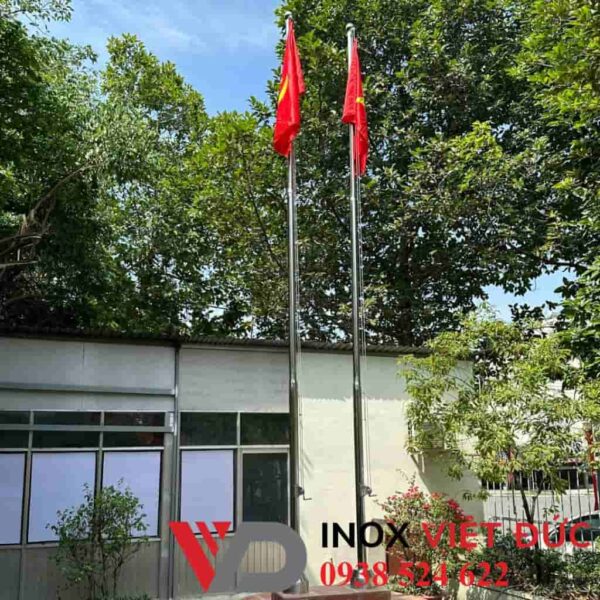Thi công cột cờ inox 6m