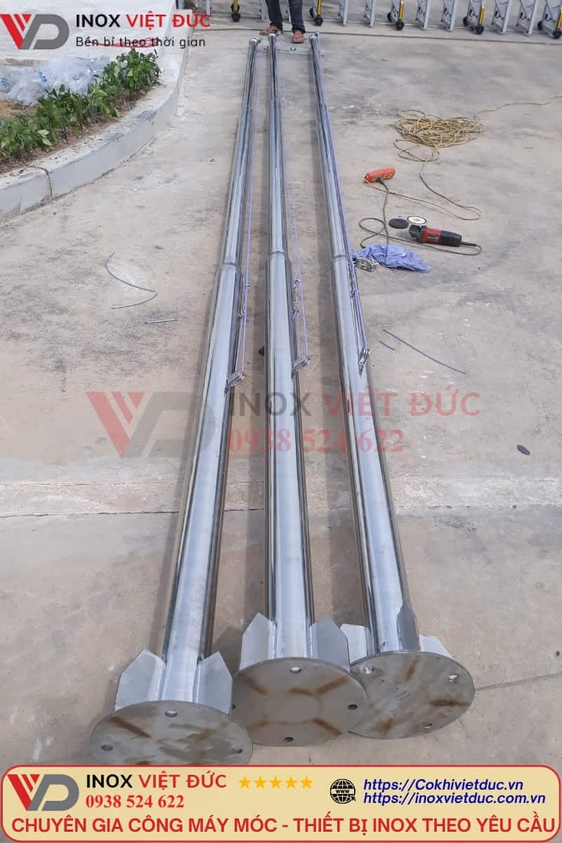 cột cờ cơ quan giá rẻ inox 304