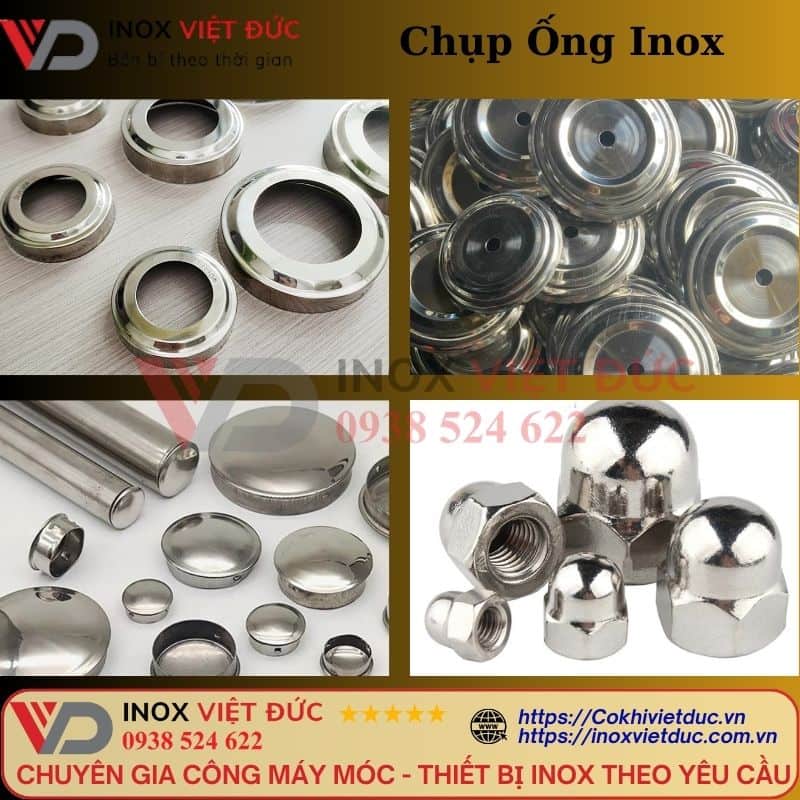 Chụp chân inox cột cờ ngoài trời