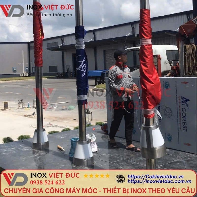 Trụ cờ inox 304 ngoài trời