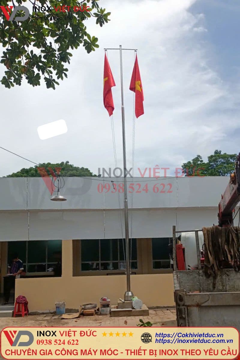 Cột Cờ Cơ Quan Inox