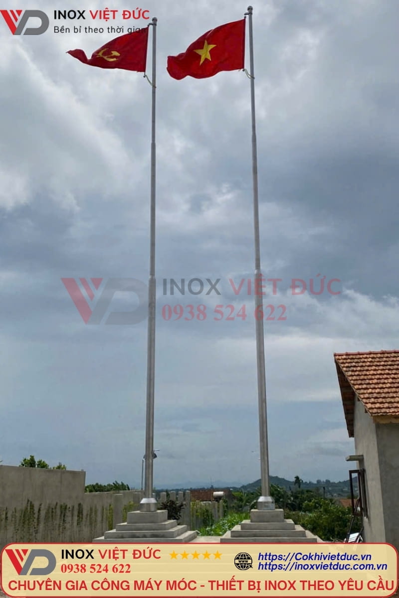 Cột cờ inox 12m