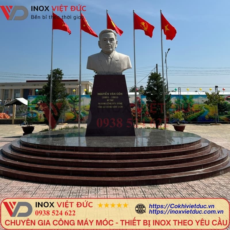 thi công lắp đặt cột cờ cơ quan ngoài trời