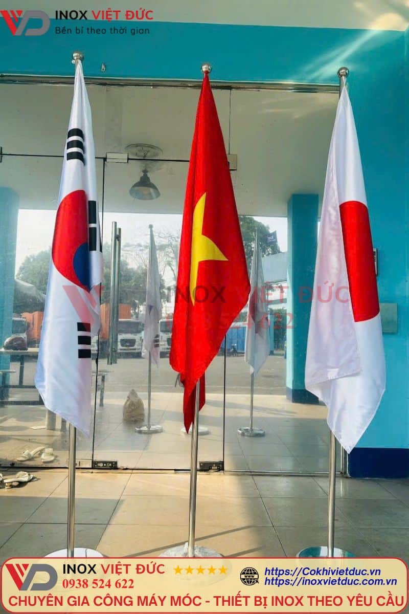 Cột cờ inox văn phòng