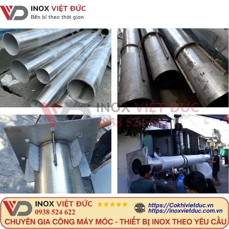 Gia công cột cờ inox 360 độ