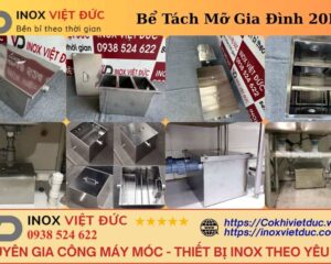 Bể tách mỡ gia đình 20L Inox 304 thiết kế thông minh, nhỏ gọn, dễ lắp đặt dưới chậu rửa