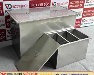 Bể Tách Dầu Mỡ Gia Đình 200L 6 Bể tách dầu mỡ gia đình 200L inox 304 Inox Việt Đức, 3 ngăn lọc rác – tách mỡ – lắng nước sạch, hiệu suất 95%, bền 10 năm, giá 4.400.000đ.