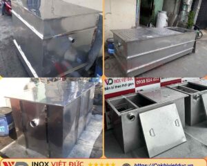 Bể tách mỡ chung cư 18000L inox 304 thiết kế âm sàn, trang bị nhiều ngăn tách mỡ, giữ rác và lắng bùn cho hệ thống thoát nước tập trung của tòa nhà cao tầng.