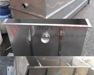 Bể tách mỡ chung cư âm sàn inox 304, thiết kế đa ngăn để tách mỡ, giữ rác và lắng bùn trong hệ thống thoát nước tòa nhà cao tầng.