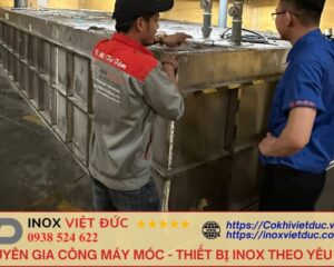 Bể tách mỡ chung cư inox Việt Đức, thiết kế âm sàn bằng inox 304 với cấu tạo đa ngăn tách mỡ – giữ rác – lắng bùn cho hệ thống thoát nước tòa nhà.