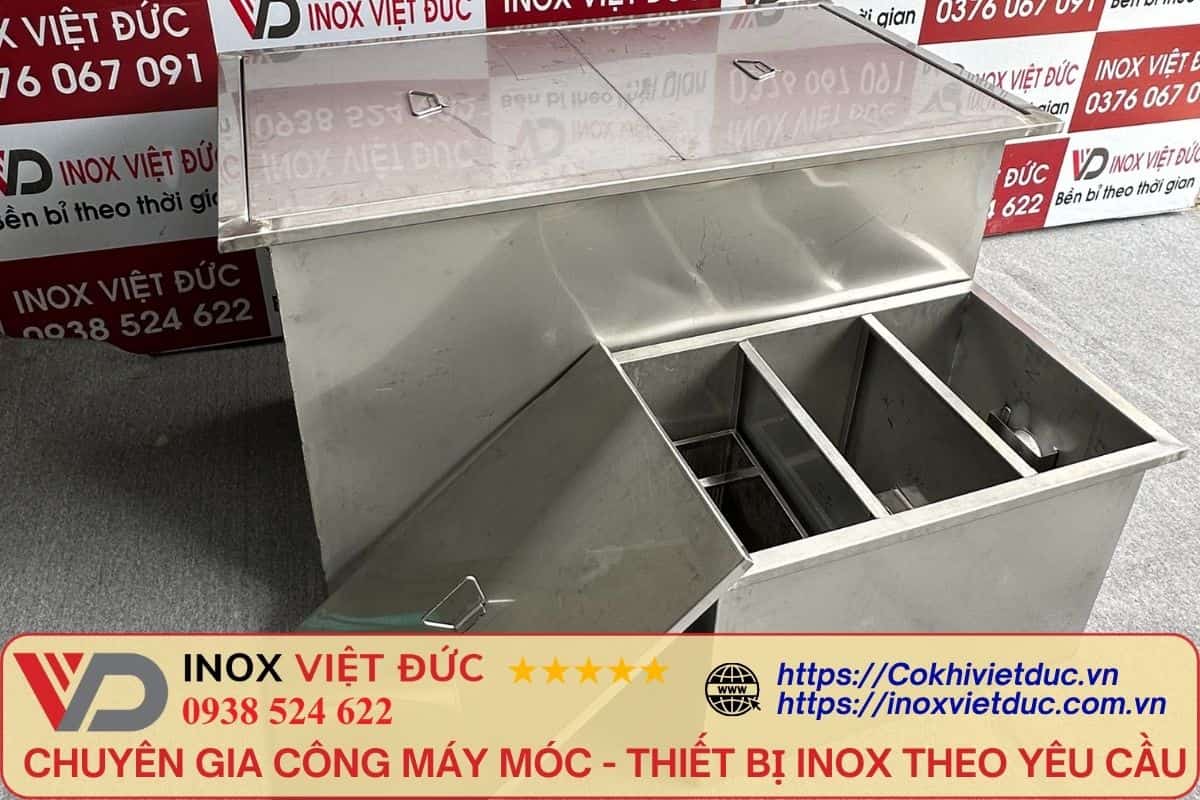 Ứng dụng thực tế bể tách mỡ công nghiệp 1000L trong bếp lớn