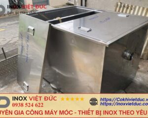 Bồn tách mỡ 1500L inox 304 thiết kế ba ngăn xử lý công nghiệp