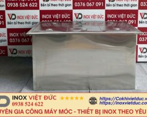 Bể tách mỡ nhà hàng inox 304 Inox Việt Đức – cấu tạo 3 ngăn tách mỡ hiệu suất 95%, chống mùi, dễ vệ sinh, phù hợp bếp nhà hàng và khách sạn