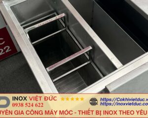 Bể tách mỡ nhà hàng inox 304 550L Inox Việt Đức – thiết kế 3 ngăn tách mỡ hiệu suất 95%, dễ vệ sinh, phù hợp bếp nhà hàng & khách sạn