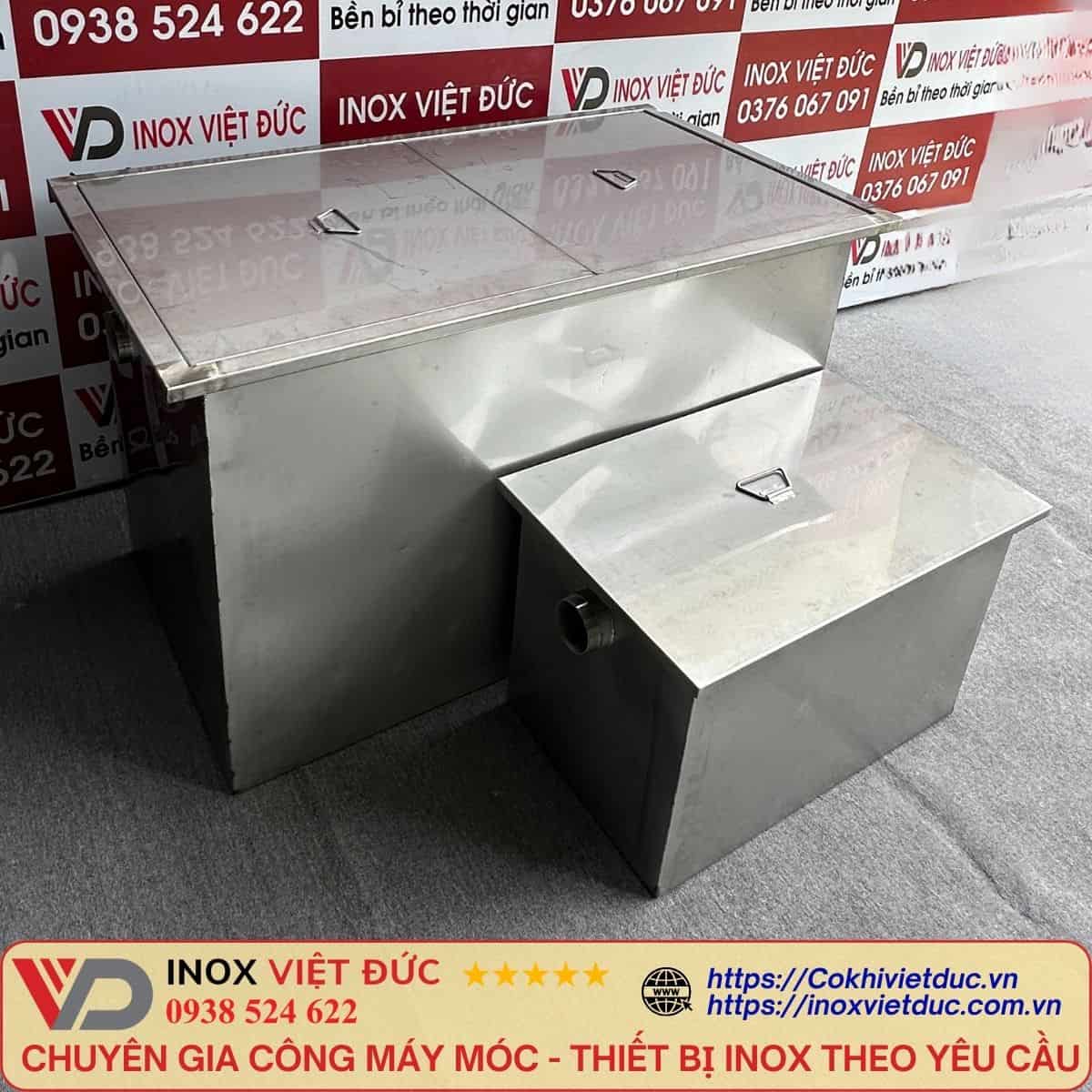 Bể Tách Mỡ Inox 950L 10 bể tách mỡ nhà hàng 950l inox 304 dung tích lớn