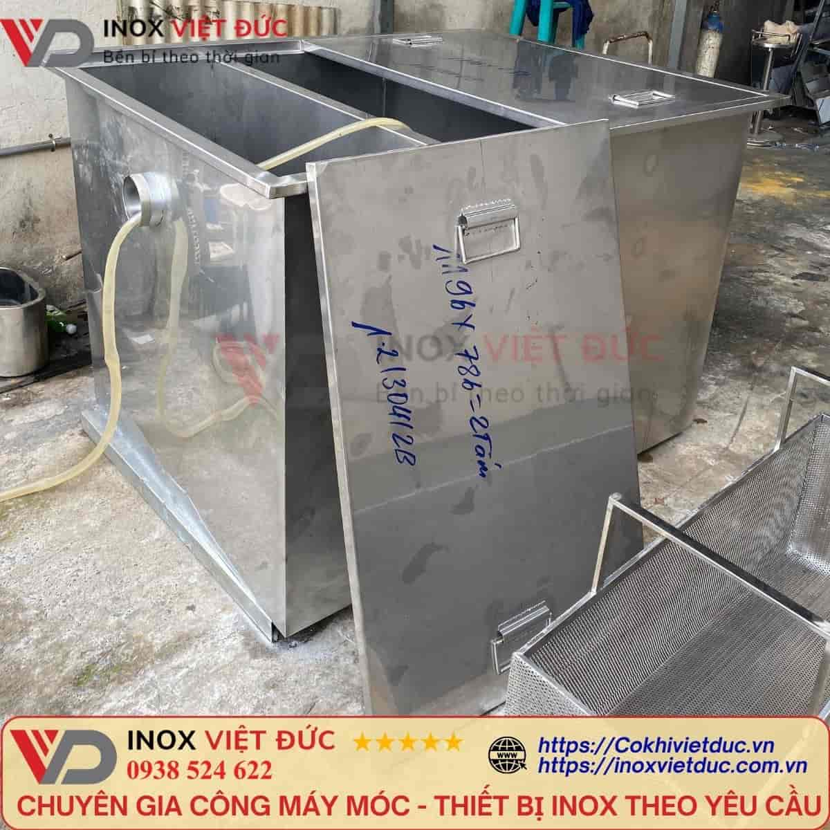 Hố Ga Tách Mỡ Chung Cư 13000L 15 Các ưu điểm nổi bật của bể tách mỡ inox 304 bao gồm tách mỡ hiệu quả, giảm tắc nghẽn, lắng bùn tốt và độ bền cao khi sử dụng trong hệ thống thoát nước chung cư.