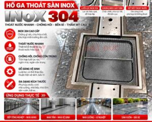 Lưới chắn rác thoát sàn inox 304 dùng để giữ rác thô tại vị trí thu nước