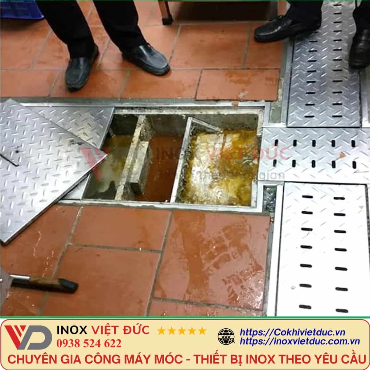 Máng thoát sàn inox âm sàn dạng rãnh dài gia công theo kích thước công trình