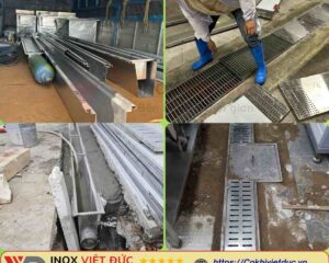 Mương Thoát Nước Inox Âm Sàn 8 Máng thoát nước inox âm sàn dạng dài dùng thu gom và dẫn nước trong hệ thống thoát sàn công nghiệp