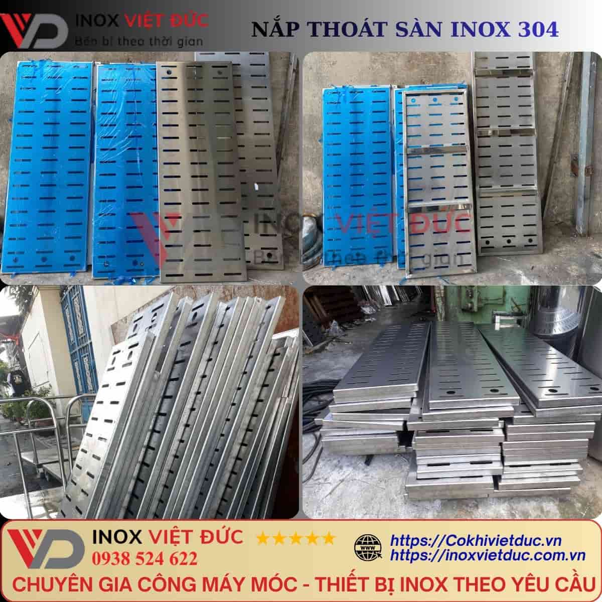 Vỉ thoát sàn inox 304 gia công theo kích thước cho hệ thống thu nước công nghiệp