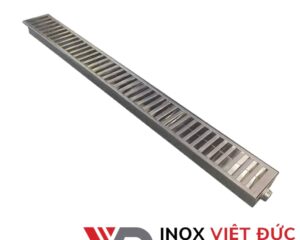 Thoát sàn inox cho bếp công nghiệp 304 với máng thu nước và nắp vỉ tháo rời