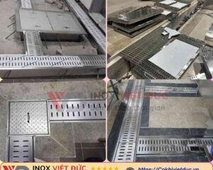 Ga Thoát Sàn Inox Công Nghiệp 9 Minh họa ưu điểm ga thoát sàn inox công nghiệp về thu nước, vệ sinh và gia công theo yêu cầu