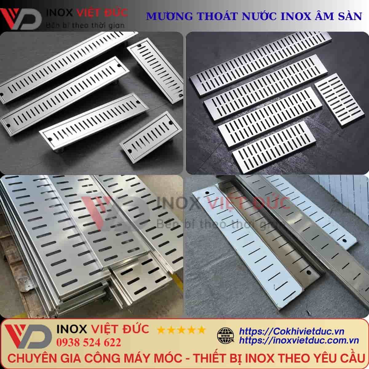Nắp Rãnh Thoát Sàn Inox Tháo Rời 17 Hệ thống thoát sàn inox có nắp rãnh tháo rời, thuận tiện mở nắp để vệ sinh và kiểm tra mương thu nước