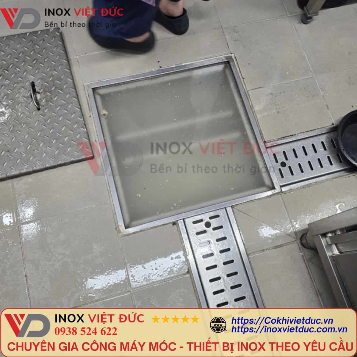 Thoát sàn inox cho khu vệ sinh giúp thu nước tại sàn nhà tắm và nhà vệ sinh